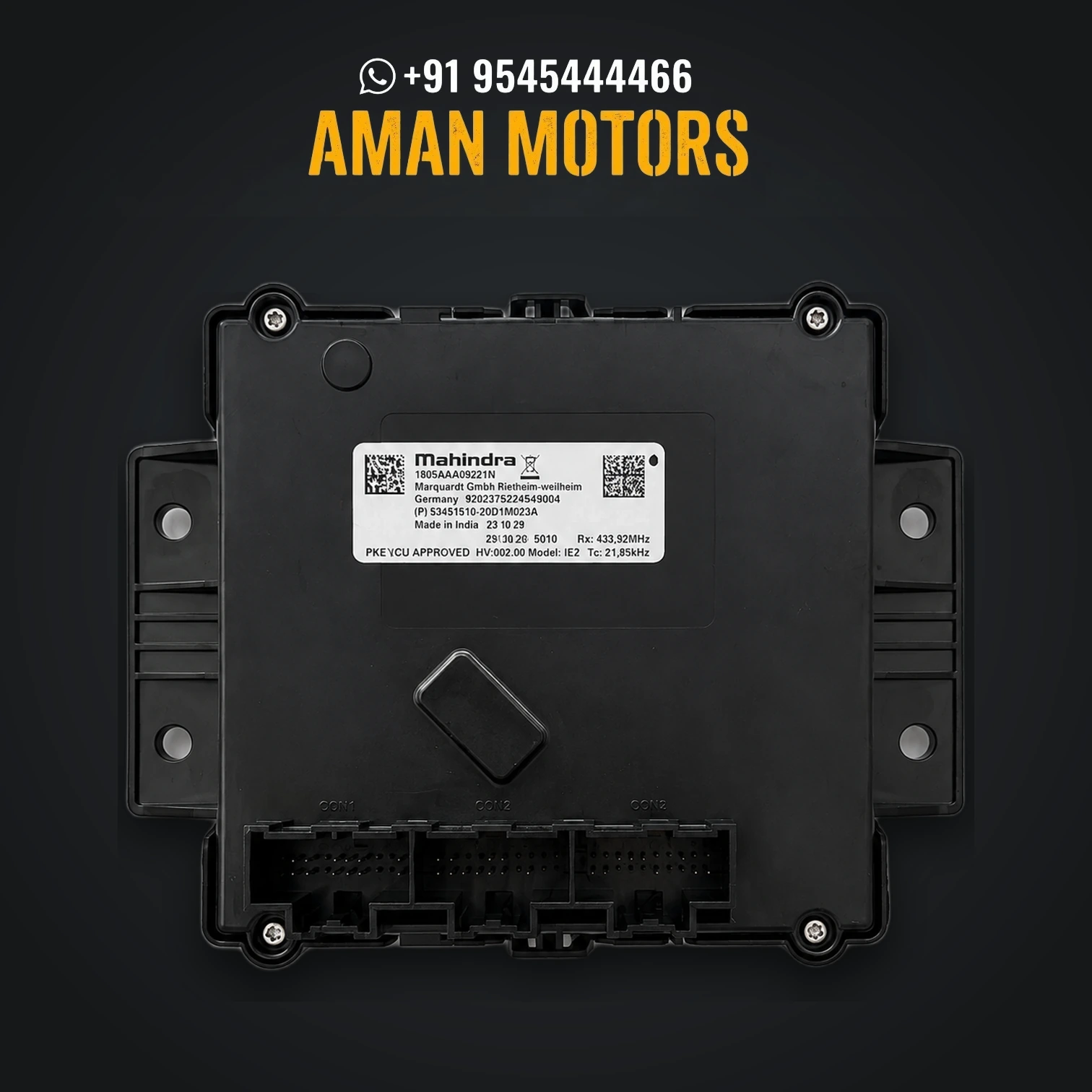 Mahindra Scorpio-N Passive Keyless Entry (PKE) Smart Key Module Smart Key & Immobilizer Unit - 1805AAA09221N