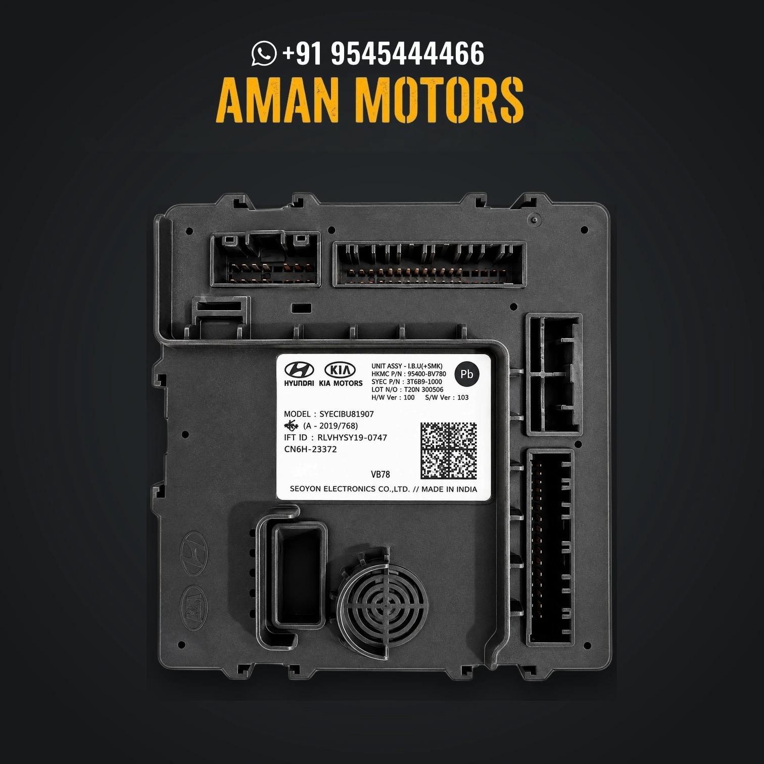 Hyundai Creta / Kia Seltos Body Control Module (BCM) - 95400BV780