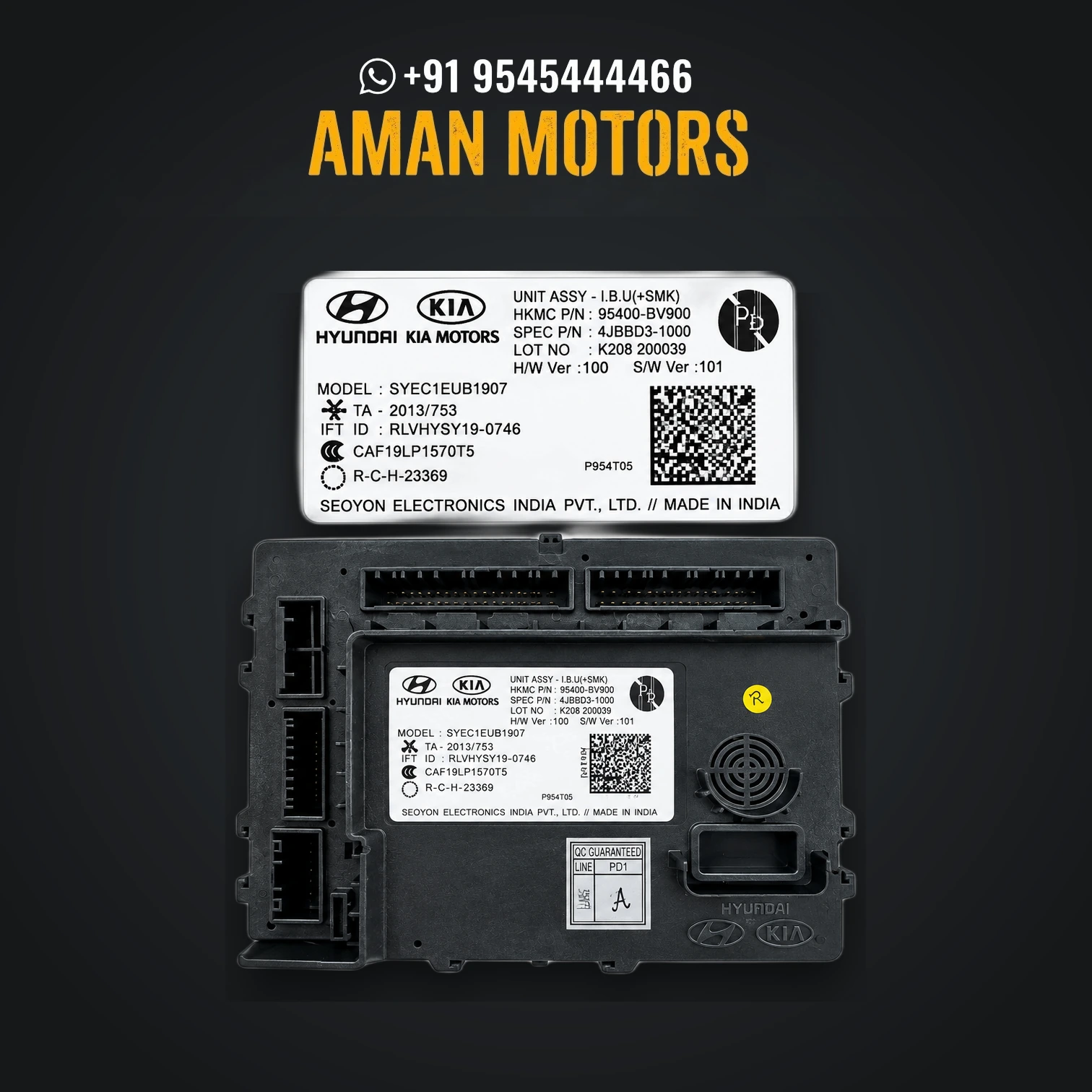 Hyundai Creta / Kia Seltos Body Control Module (BCM) - 95400BV900