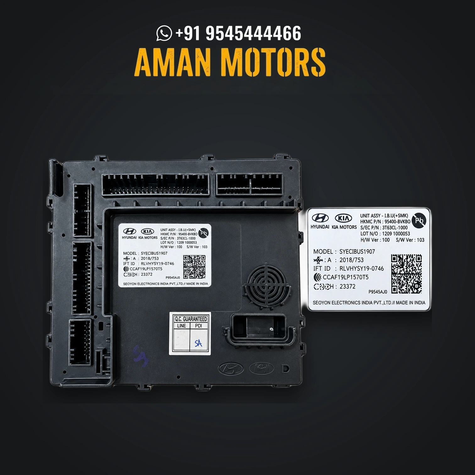Hyundai Creta / Kia Seltos Body Control Module (BCM) - 95400BVKB0