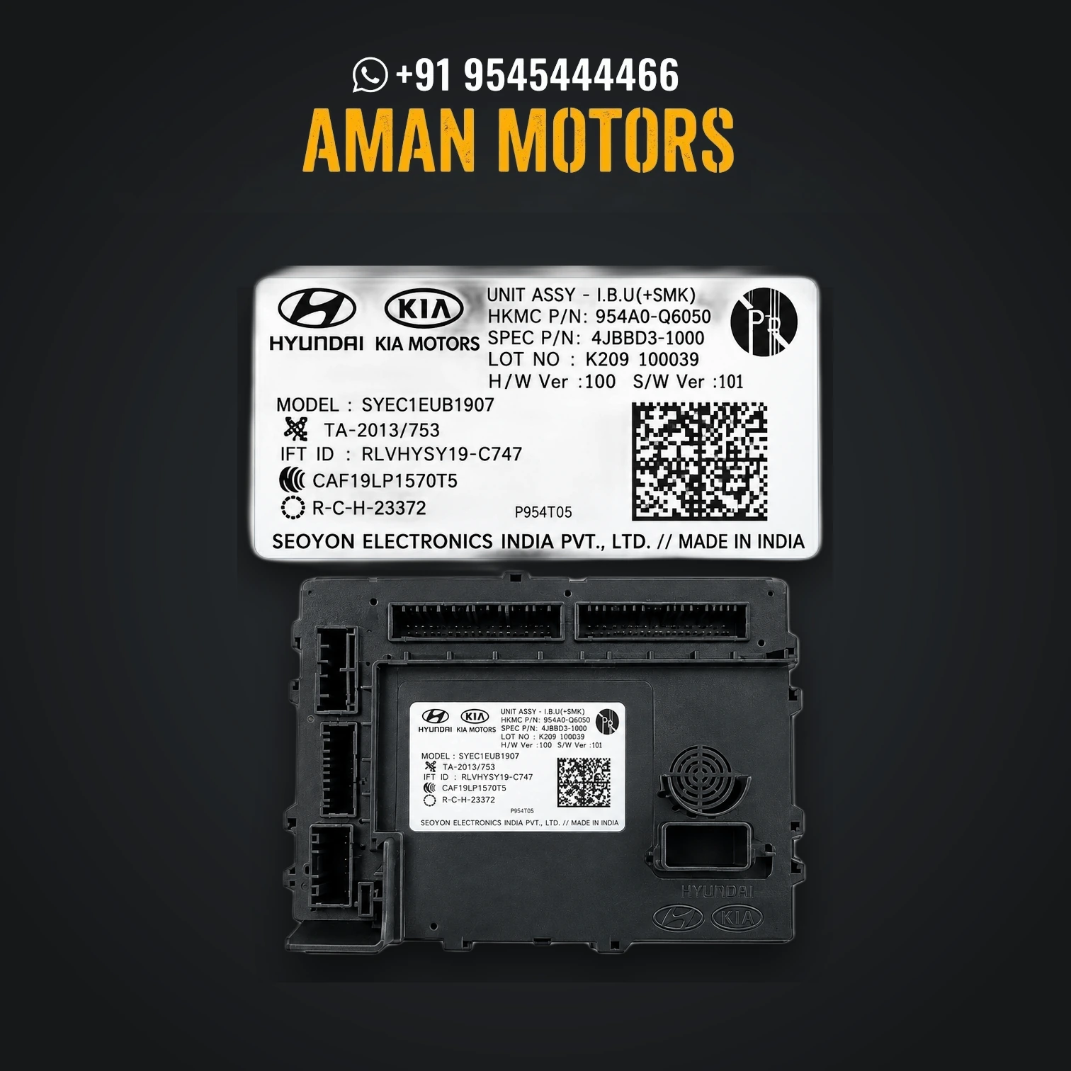 Kia Seltos / Hyundai Creta Smart Key Body Control Module - 954A0-Q6050