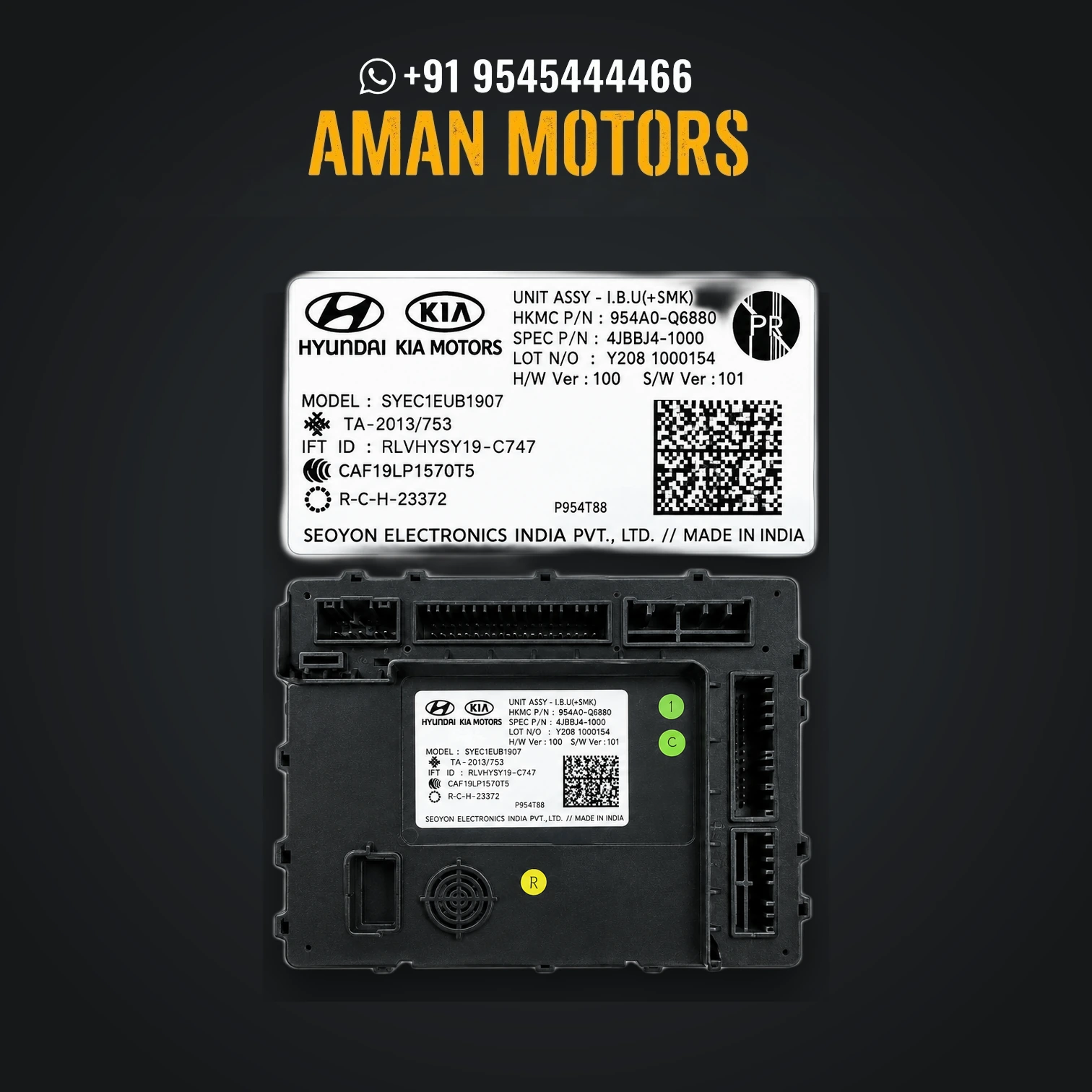 Kia Seltos / Hyundai Creta Smart Key Body Control Module - 954A0-Q6880
