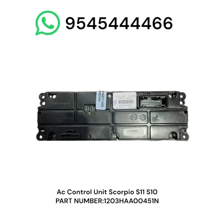 Ac Control Panel Mahindra Scorpio S10 S11