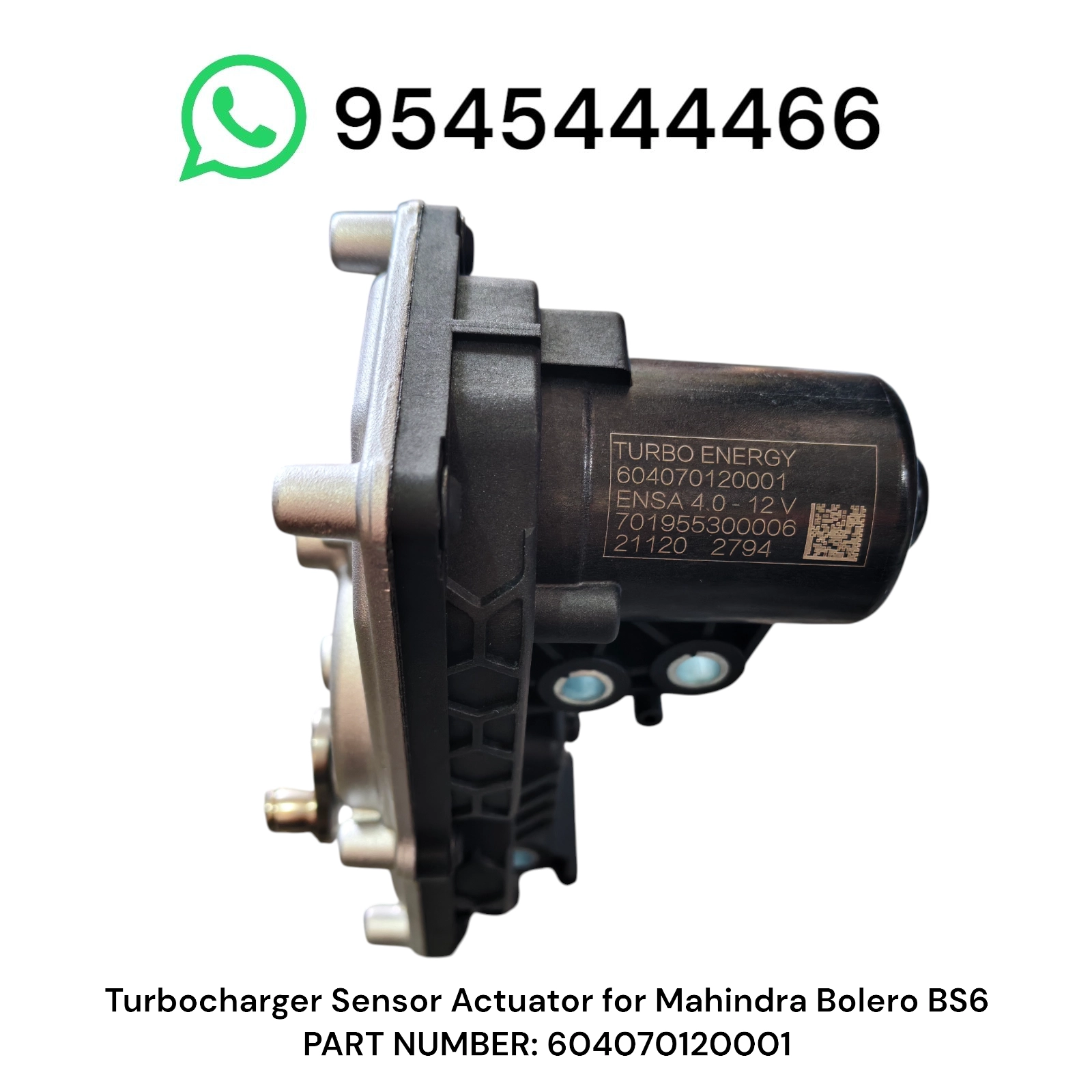 Turbocharger Sensor Actuator for Mahindra Bolero BS6 - Part No. 604070120001 - Image 1